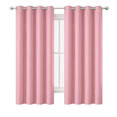 Pink Thermal Blackout Curtains (Pink / 52"W x 72"L (Pack of 2))