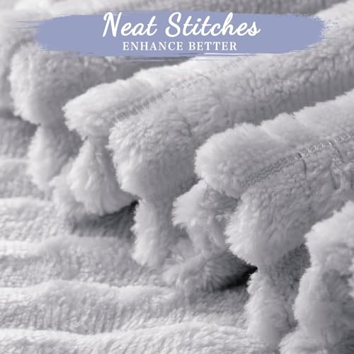 Flannel Throw Blankets Bulk Outdoor Wedding (Light Gray)