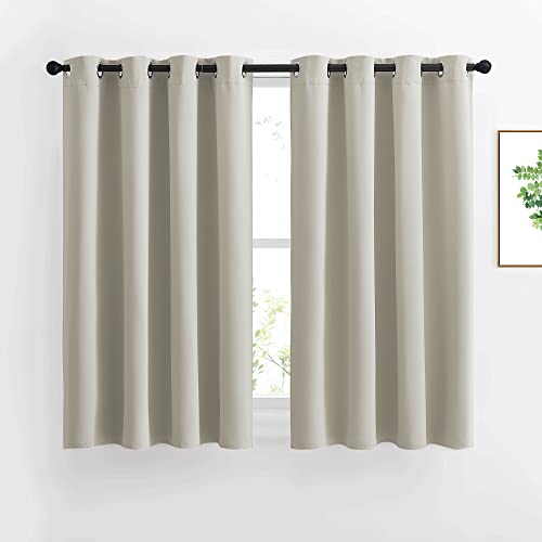 Blackout Natural Curtains for Bedroom (Natural / 52"W x 54"L (Pack of 2))