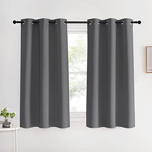 Grey Blackout Curtain Panels for Bedroom (Grey / 42"W x 60"L (Pack of 2))