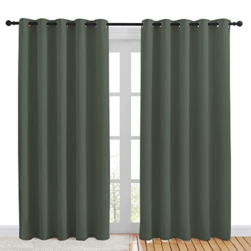 Room Darkening Draperies Window Curtain Panels (Dark Mallard / 70"W x 84"L (Pack of 2))
