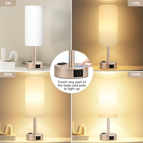 Antique White Bedside Table Lamp (White - Antique White / 14")