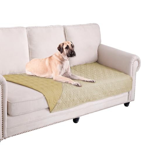 Waterproof Dog Bed Blankets Cover for Bed Couch Sofa Reversible (30x70 Inch (Pack of 1) / Beige+taupe)