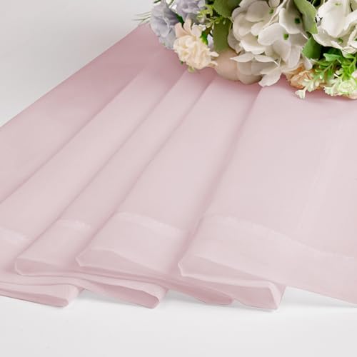 Blush Sheer Curtains 120 Inches Long 2 Panels Set (Blush / 59"W x 120"L (Pack of 2))