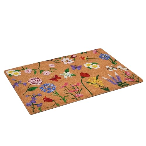 Butterfly Garden Doormat (Butterfly Garden / 1'5" x 2'5" (Rectangular))