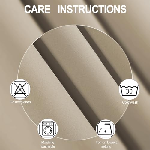 Khaki Thermal Blackout Curtains (Khaki / 38"W x 84"L (Pack of 2))