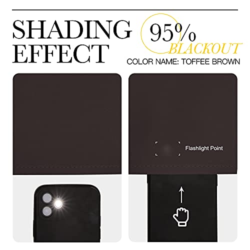 Blackout Curtain Panels 72 inches (Toffee Brown / 52"W x 72"L (Pack of 2))