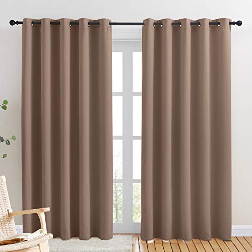 Window Draperies Blackout Curtain Panels (Cappuccino / 70"W x 84"L (Pack of 2))