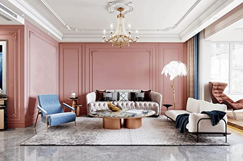110''x17.7'' Pink Peel and Stick Wallpaper Contact Paper Modern Self Adhesive Wall Paper Removable Renter Friendly Textured Solid Color Shelf Cabinet Vinyl Roll (Rose Pink / 17.7" x 110")