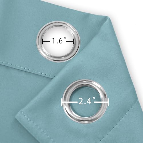 Blackout Curtains 52 x 108 inch (Stone Blue / 52"W x 108"L (Pack of 2))