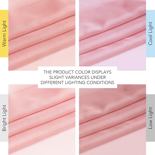 Voile Sheer Baby Pink Curtains for Girls Room (Baby Pink / 54"W x 84"L (Pack of 2))