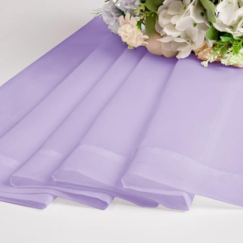 Lilac Sheer Curtains 36 inch Length 2 Panels (Lilac / 42"W x 36"L (Pack of 2))