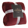 Large Flannel Fleece Throw Blanket (60"x80" / Burgundy)