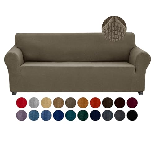 Stretch Couch Cover Slipcovers (Fossil / Large（78"-94"）)
