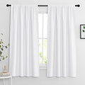 Extra Wide Curtains for Bedroom Living Dining Room 63 inches Long (Pure White / 62"W x 63"L (Pack of 2))