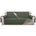 Double Protection 100% Waterproof Sofa Covers for Living Room (Greyish Green/Beige / Sofa Large)