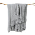 Throw Blanket for Couch (F-light Grey / 50*60'')