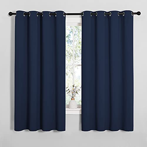 Blackout Curtain Panels for Bedroom (Navy / 52"W x 60"L (Pack of 2))