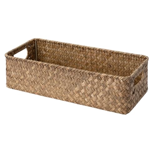 Wicker Seagrass Baskets (Brown (Seagrass) / 14¼" L x 6¾" W x 3¾" H)