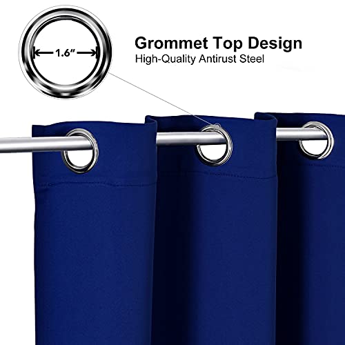 Blackout Curtains for Bedroom and Living Room 95 Inches Long (52"W x 95"L (Pack of 2) / Royal Blue)