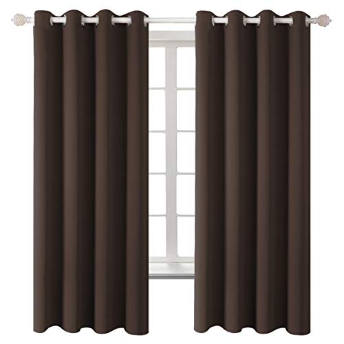 Blackout Curtains for Bedroom (Brown / 52"W x 72"L (Pack of 2))