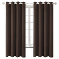 Blackout Curtains for Bedroom (Brown / 52"W x 72"L (Pack of 2))