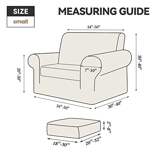 Velvet Stretch 2 Pieces Chair Sofa Slipcovers Washable (Small / Black)