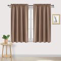 Blackout Curtains for Bedroom Living Room 38 x 45 Inch Long Khaki (Khaki / 38"W x 45"L (Pack of 2))
