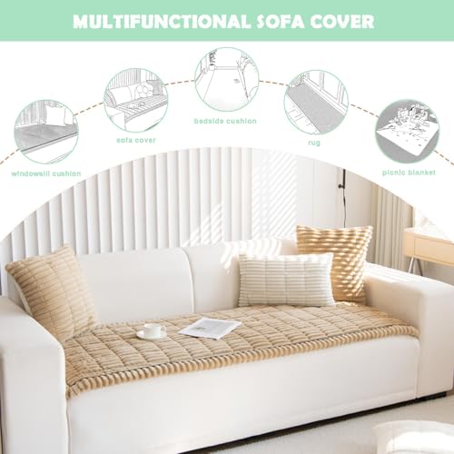Couch Cover for Dogs Washable Non (Coffee / 27.6X70.9)