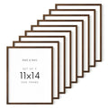 Walnut Wood 11x14 Picture Frames (Set of 09 / Walnut Oak / 11x14 in)