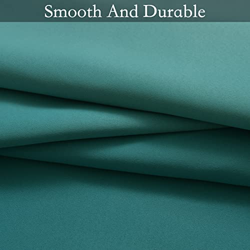 Teal to Grey White Ombre Room Darkening Curtains 84 Inch (42"W x 84"L (Pack of 2) / Teal to Grayish White)