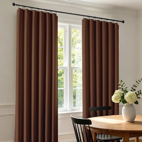 Brown Blackout Curtains 45 inch Length 2 Panels Set (Brown / 52"W x 45"L (Pack of 2))