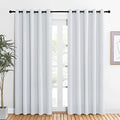 Room Darkening Curtain Panels for Bedroom (Greyish White / 60"W x 84"L (Pack of 2))