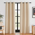 Room Darkening Draperies Window Curtain Panels (Biscotti Beige / 42"W x 80"L (Pack of 2))
