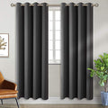 Dark Grey Blackout Curtains for Living Room 84 Inch Long (Dark Grey / 46"W x 84"L (Pack of 2))