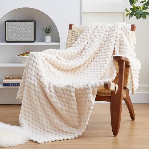 Turtle Shell Throw Blanket Beige for Couch Gentle Soft Fleece (Beige / Throw)