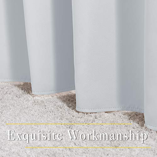 Greyish White Room Darkening Bedroom Curtains (Greyish White / 52"W x 72"L (Pack of 2))