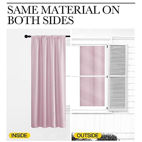 Living Room Curtains for Window (Baby Pink / 52"W x 84"L (Pack of 2))