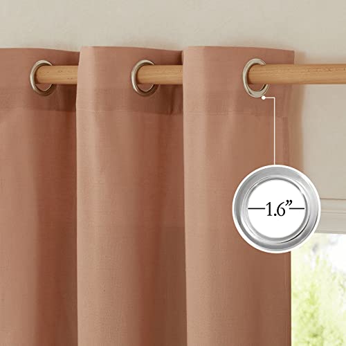 Linen Terracotta Window Curtains 84 inches Long (Terracotta / 42"W x 84"L (Pack of 2))