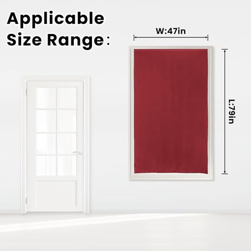 Self Adhesive Curtains (47"W x 79"L (Pack of 1) / Burgundy)
