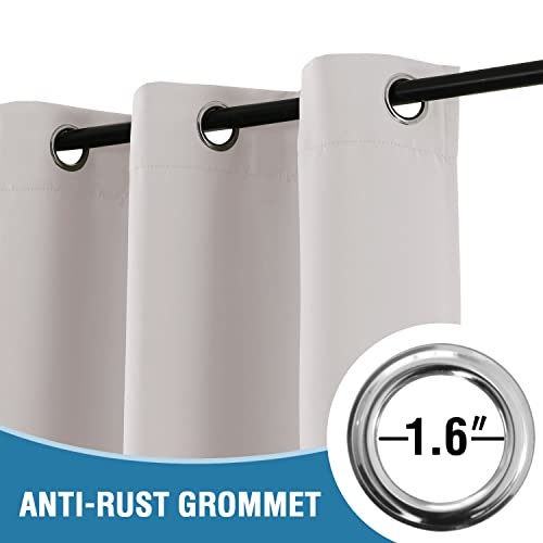 Doorway Curtain Blackout Closet Door Curtain Room Divider Window Treatment Curtain for Bedroom Thermal Insulated Privacy Drape Soundproof Grommet (42"W x 80"L (Pack of 1) / Stone)