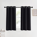 Blackout Bedroom Curtains for Windows 40 inch Long (Black / 34"W x 40"L (Pack of 2))