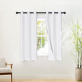 100% Blackout White Curtains 63 inch Length (100% Blackout White / 37"W x 63"L (Pack of 2))