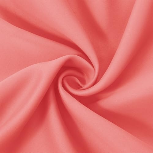 Coral Blackout Curtains 66 x 63 Inch Length (Coral / 66"W x 63"L (Pack of 2))