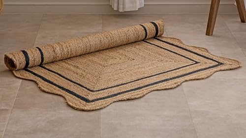Jute Area Rug (Black / 8x10 Feet)