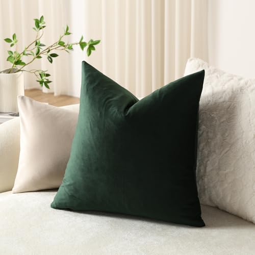 Euro Sham Covers 26x26 Dark Green (Dark Green / 26" x 26" (Pack of 2))