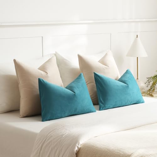 Throw Pillow Covers 20x20 Beige (Beige / 20" x 20" (Pack of 2))