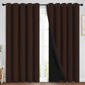 Chocolate Brown Blackout Curtains 84 Inches Long 70" Wide (70"W x 84"L (Pack of 2) / Chocolate Brown)