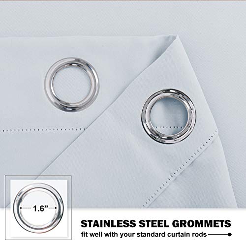 Greyish White Kitchen Curtain Panels for Short Window (Greyish White / 42"W x 36"L (Pack of 2))