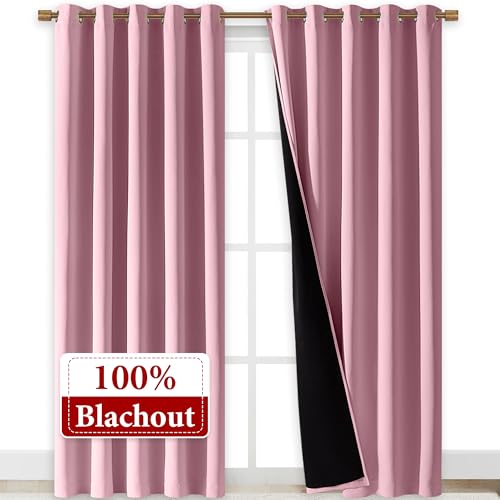 Total Shade Curtains and Draperies (Crystal Pink / 70"W x 95"L (Pack of 2))